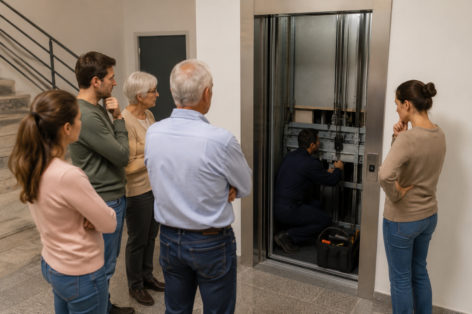 Ascensore guasto nel condominio, chi paga e cosa succede
